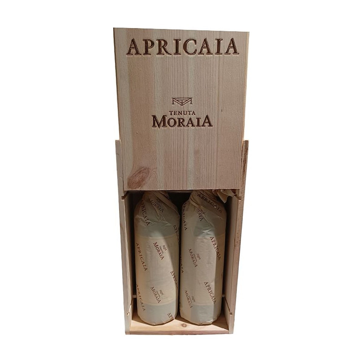 Bottiglia Apricaia 2019 Tenuta Moraia | Cassetta Legno 2 Bottiglie | Regalo Vino Toscano