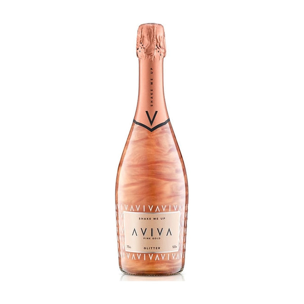 Bottiglia Aviva Spumante Glitter Pink Gold