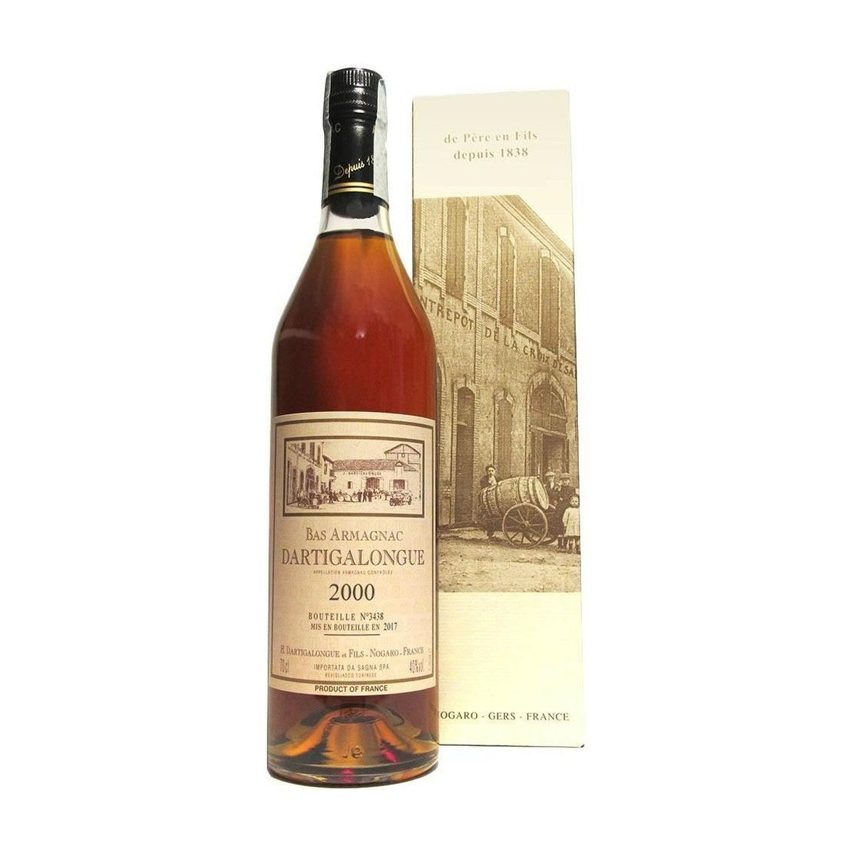 Dartigalongue Bas Armagnac Millésime 2000 armagnac Francia