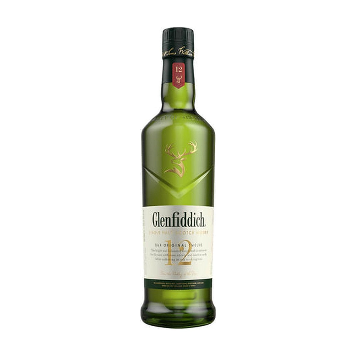 Bottiglia Glenfiddich 12 Years Old Single Malt Scotch Whisky (astuccio a tubo)